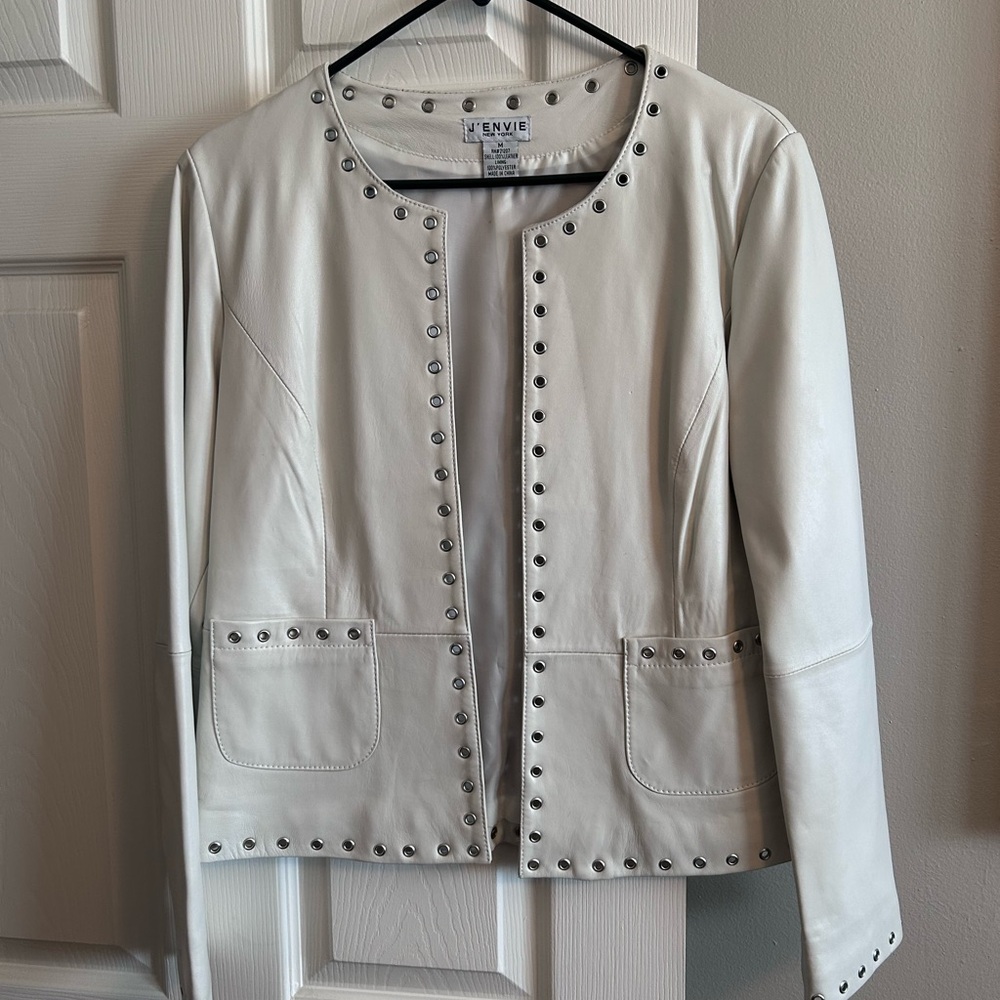 J’ENVIE NEW YORK White Leather Jacket